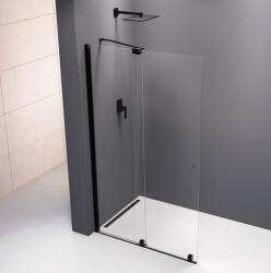POLYSAN Sapho POLYSAN MODULAR SHOWER 100 cm tolóajtó fix résszel, matt fekete MS5-100B (MS5-100B)