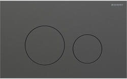 Geberit Sigma40 Round működtetőlap 2 mennyiséges öblítéshez easy-to-clean bevonattal, szálcsiszolt fekete króm 115.628. QD. 1 (115.628.QD.1)