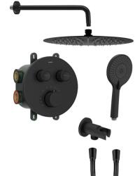 SAPHO SMARTSELECT 2-irányú falba süllyesztett zuhanycsaptelep szett, matt fekete RP032B-01 (RP032B-01)