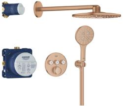 GROHE Grohtherm SmartControl falsík alatti termosztátos zuhanyrendszer Rainshower SmartActive 310 fejzuhannyal, Brushed Warm Sunset 34863DL0 (34863DL0)
