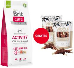 Brit Care Dog Sustainable Activity Chicken & Insect kutyáknak csirkével és rovarokkal 12 kg + WOOLF Chicken And Rawhide Twister 2 x 100 g AJÁNDÉKBA