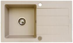 Pyramis Egymedencés gránit mosogató csepegtetővel Maidsinks 76x44 1B 1D bézs (Maidsinks)