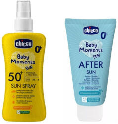Chicco napvédelmi csomag babáknak, naptej és napozás utáni tej