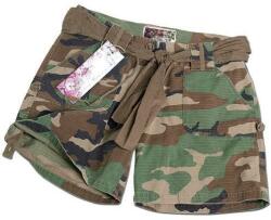 Mil-Tec katonai rövid női nadrág, woodland