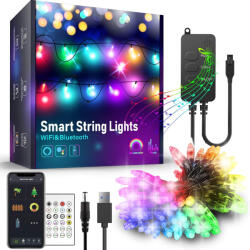 Delight Smart fényfűzér 50db RGB LED 5méter USB (58380)