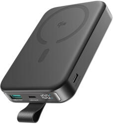 JOYROOM mágneses vezeték nélküli power bank JR-PBM11 22.5W állvánnyal (fekete) (JR-PBM11) - blacktip