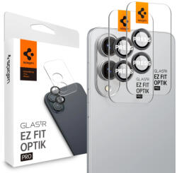 Spigen "Glas. tR EZ Fit Optik Pro HD" Samsung Galaxy S25 Edge Tempered kameravédő fólia felhelyező kerettel, fekete (2db) (AGL09413) - speedshop