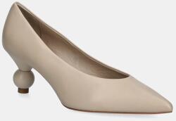 Weekend Max Mara bőr tűsarkú RENZA bézs, 2515521054600 - bézs Női 40