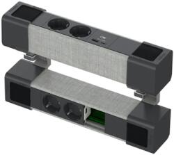 Schneider Electric Unica system - DU L 2xDE SOUSBA/C (RJ under) - antracit/Grey (INS44405)