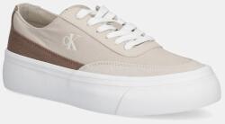 Calvin Klein sportcipő VULC FLATFORM LOW CV MIX MG bézs, YW0YW01770 - bézs Női 38