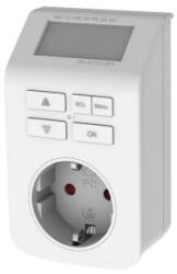  ÚJRACSOMAGOLT GAO 0743H digitális kapcsolóóra, heti programozhatóság, dugaljas, beltéri használatra, 230V fehér max 98ki/be/hét, heti időzítő óra ( 0743H ) (0743H)