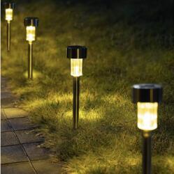 ProGarden Napelemes fekete kerti LED lámpa, 36 cm, 1 db (DX9300940)