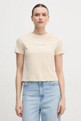 Calvin Klein Jeans pamut póló női, bézs, J20J223113 - bézs XS