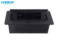 LIVOLO Carcasa prize incorporabile birou, 6M, Neagra (VL-SHS013-B)