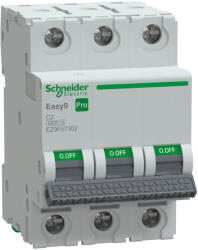 Schneider Electric EASY9 PRO EZ9F57302 Kismegszakító 3P, 2A, C karakterisztika, 6 kA (EZ9F57302)