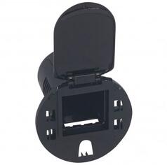 Legrand Desk grommet to be equipped - pentru 1 x 2P+E priza - negru (054071)