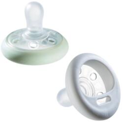  Tommee Tippee CTN Night éjszakai anyamell formájú nyugtató cumi 0-6 hó 2 db- Menta/szürke