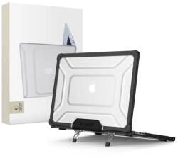 Tech-Protect MacBook Air 15" M2 / M3 / M4 (2023-2025) Tok - Tech-Protect SmartShell Pro - Átlátszó-Fekete (5906302363568)