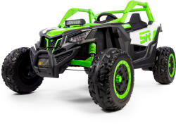 Mamido Elektromos játékautó Buggy Bumper 66 zöld | 24V | 4x200W | ÉVA | LED | 2, 4 GHz | Öko bőr (S-KL808-GREEN) - mamido