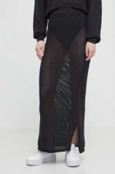 Tommy Jeans pamut szoknya fekete, maxi, egyenes - fekete XS