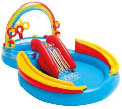 Welora Piscina cu Fantana Arteziana pentru Copii, capacitate apa 175 L, dimensiuni 2.97x1.93x1.35 m, albastru-multicolor (JM1038006)