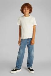 Calvin Klein gyerek pamut póló fehér, sima, IB0IB02451 - fehér 164