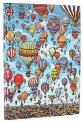Paperblanks határidőnapló 18 hó (2025. júl-2026. dec. heti) Midi, horizontal, Flexis, Balloon Festival (FE0823-2)