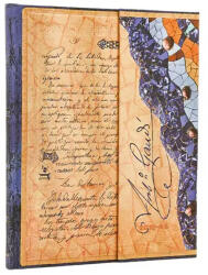 Paperblanks határidőnapló 18 hó (2025. júl-2026. dec. heti) Ultra, vertical, Gaudi, Manuscript of Reus (DE0718-1)