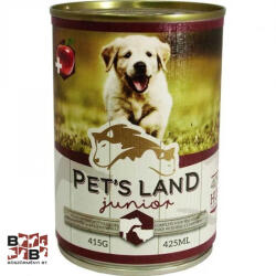 Pet's Land Junior Konzerv Marhamáj-Bárányhús almával 415g (PL42705)