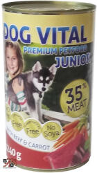 DOG VITAL Junior konzerv Beef&carrot 1240gr (DV9174)