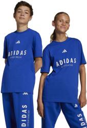 Adidas gyerek pamut póló nyomott mintás, JC7615 - kék 128