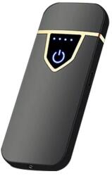  UN-25716 elektromos öngyújtó USB töltéssel - Fekete/Fényes