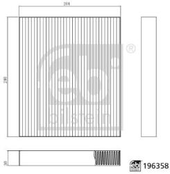 Febi Bilstein Filtru, aer habitaclu FEBI BILSTEIN 196358 - centralcar