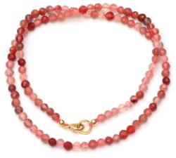  Colier din Andezin - Tibet Sunstone Natural Rotund Fatetat 4x4 mm - Cristalul Stralucirii Divine - Accesorii de Gold Filled