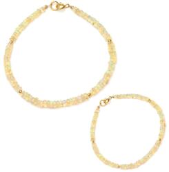  Bratara din Opal de Foc Disc 1-2 x 3-4 mm - Diametru 58 mm - Cristalul Luminarii si Energiei Pozitive - Accesorii Gold Filled - 1 Buc