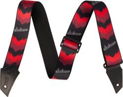 Jackson Strap with Double V Pattern Black and Red