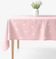 Goldea față de masă 100% bumbac - palmieri pe roz pastel 100 x 100 cm Fata de masa