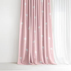 Goldea draperie 100% bumbac - palmieri pe roz pastel 220x150 cm