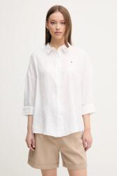 Tommy Hilfiger len ing galléros, fehér, relaxed, WW0WW46169 - fehér 34