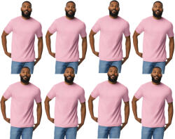 Gildan 8 db-os pólócsomag Gildan GI3000 körkötött rövid ujjú férfi pamut póló, Light Pink-S (CS8-gi3000lp-s)