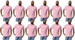 Gildan 12 db-os pólócsomag Gildan GI3000 körkötött rövid ujjú férfi pamut póló, Light Pink-2XL (CS12-gi3000lp-2xl)