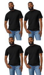 Gildan 4 db-os pólócsomag Gildan GI3000 körkötött rövid ujjú férfi pamut póló, Black-XL (CS4-gi3000bl-xl)