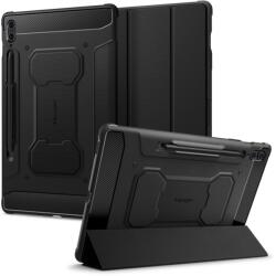 Spigen ACS06856 RUGGED ARMOR PRO Galaxy Tab S9 FE Plus LTE (SM-X616) / WIFI (SM-X610) fekete oldalra nyíló tok (ACS06856) (ACS06856)