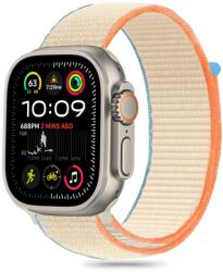Tech-Protect TP1939 Tech-Protect Nylon Apple Watch 6 / 7 / 8 / 9 / 10 / SE / ULTRA 1 / 2 (44/45/46/49mm) óraszíj, Krém színű (TP1939) (TP1939)