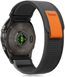 Tech-Protect TP1927 Tech-Protect Nylon Garmin Fenix 5 / 6 / 6 Pro / 7 / 8 (47mm) óraszíj, fekete-narancs (TP1927) (TP1927)