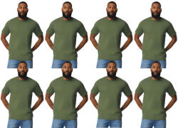 Gildan 8 db-os pólócsomag Gildan GI3000 körkötött rövid ujjú férfi pamut póló, Military Green-3XL (CS8-gi3000mi-3xl)