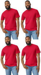 Gildan 4 db-os pólócsomag Gildan GI3000 körkötött rövid ujjú férfi pamut póló, Red-2XL (CS4-gi3000re-2xl)