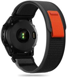 Tech-Protect Nylon óraszíj Garmin Fenix 5 / 6 / 6 Pro / 7 fekete/narancs OEM (TP606751) (TP606751)