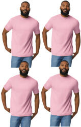 Gildan 4 db-os pólócsomag Gildan GI3000 körkötött rövid ujjú férfi pamut póló, Light Pink-XL (CS4-gi3000lp-xl)