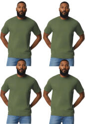 Gildan 4 db-os pólócsomag Gildan GI3000 körkötött rövid ujjú férfi pamut póló, Military Green-M (CS4-gi3000mi-m)